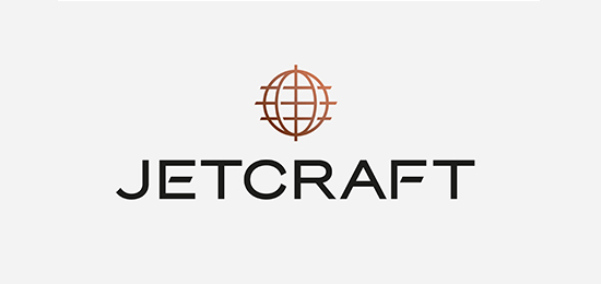 全球飛機(jī)貿(mào)易業(yè)務(wù)Jetcraft品牌標(biāo)志設(shè)計(jì)