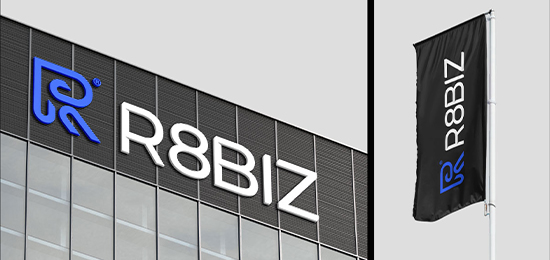 R8BIZ的品牌設計中的標識